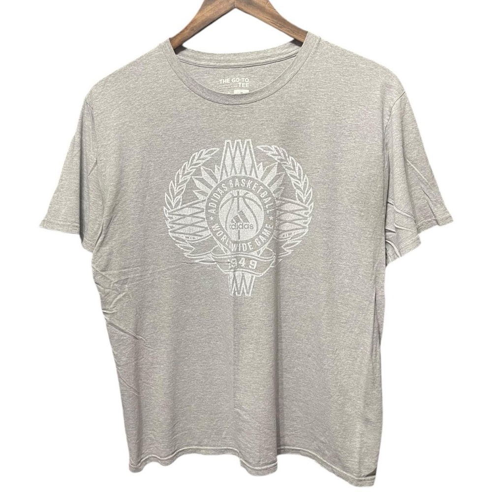 Adidas Basketball World Wide Game Front Graphic Short sleeve Crewneck T-Shirt